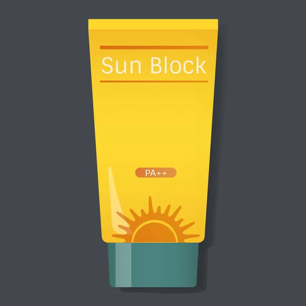 Protetor solar creme de proteção — Vetor de Stock