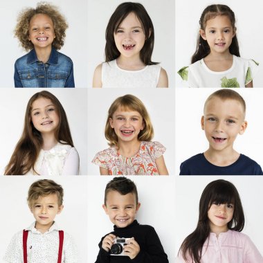 çok kültürlü neşeli çocuklar 