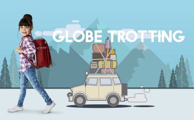 Sırt çantalı liseli kız