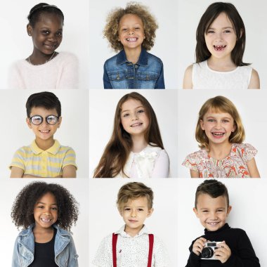 çok kültürlü neşeli çocuklar 