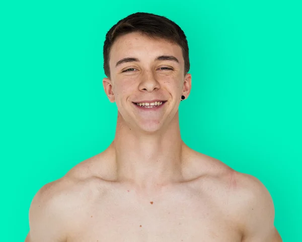 Young Man with bare shoulders — Stock Photo, Image