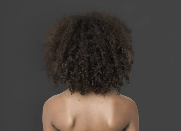 Criança com cabelo afro — Fotografia de Stock