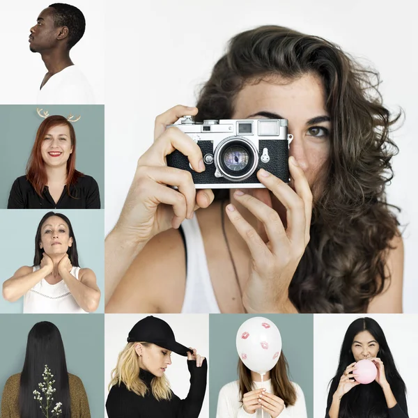 Collectie van hipster levensstijl collage — Stockfoto