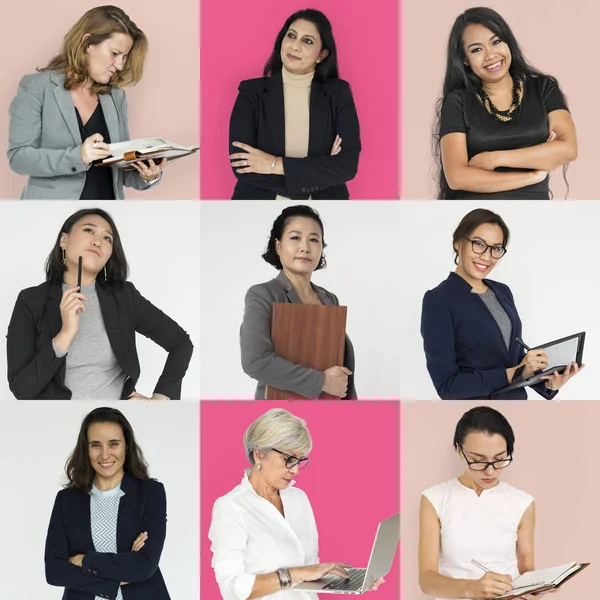 Sada rozmanitosti podnikání žen — Stock fotografie