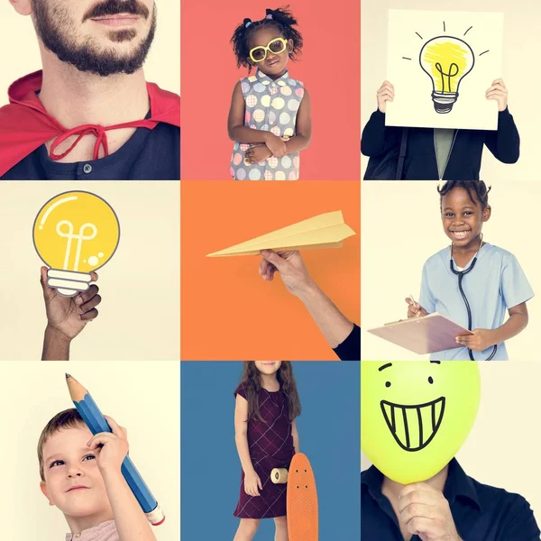 Diverse mensen met inspirerende ideeën — Stockfoto