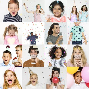 insanlar yüz ifadeleri ile gülüyor