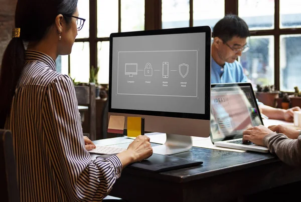 Asiático negocios personas trabajando — Foto de Stock