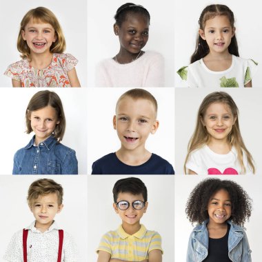 çok kültürlü neşeli çocuklar 