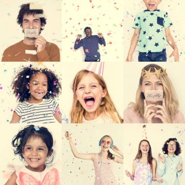 insanlar yüz ifadeleri ile gülüyor