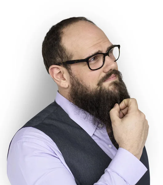 Thoughtful bearded man — Stock Photo, Image