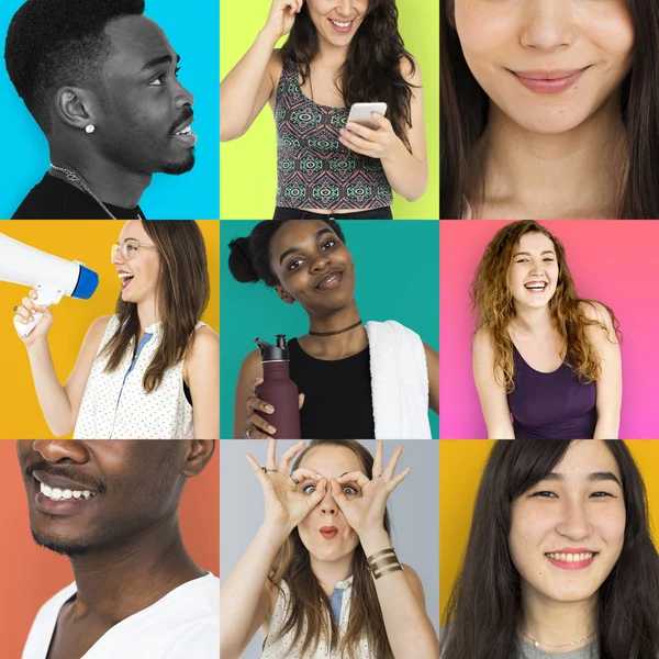 Набор разнообразия молодежи — стоковое фото