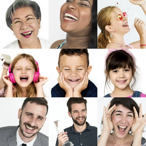 Glückliche und lächelnde Menschen — Stockfoto