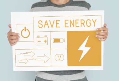 Elinde bayrak tutan adam 