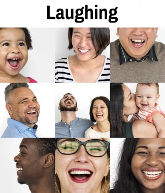 Çeşitlilik kişi gülüyor