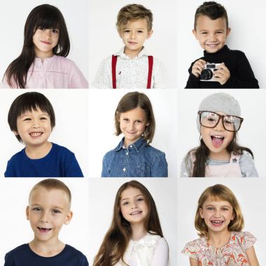 çok kültürlü neşeli çocuklar 