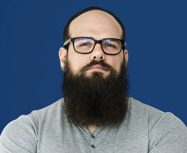 Hombre adulto con barba y gafas —  Fotos de Stock