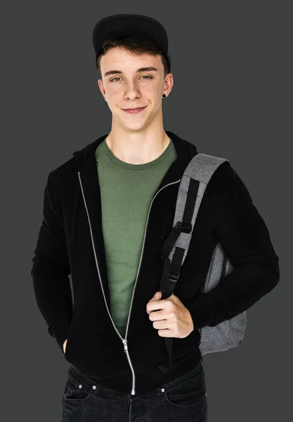 Teenager  student with backpack — Stock Photo, Image