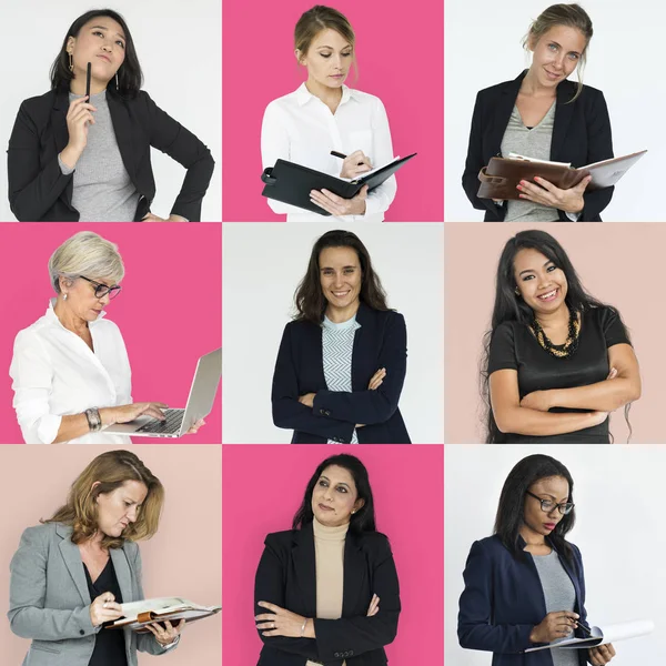 Conjunto de Diversidade Negócios Mulheres — Fotografia de Stock