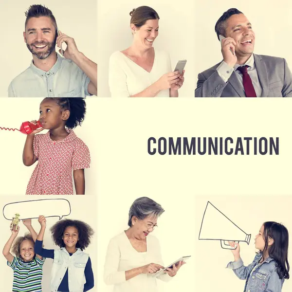 Çeşitlilik insanlarla iletişim — Stok fotoğraf