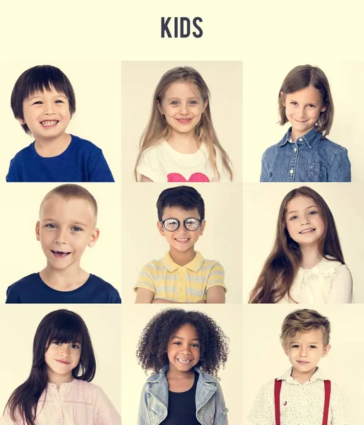 Multikulturell fröhliche Kinder — Stockfoto