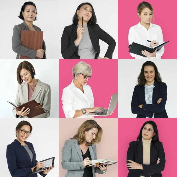 Set van diversiteit zakelijke vrouwen — Stockfoto