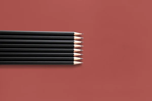 Siyah ahşap kalemler — Stok fotoğraf