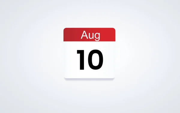 Vorlage mit Konzept vom 10. August — Stockfoto