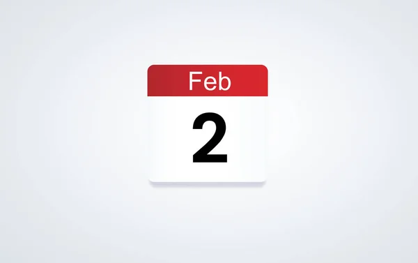 Február 2-sablonnal koncepció — Stock Fotó
