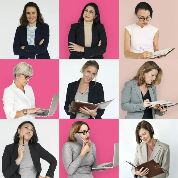 Set van diversiteit zakelijke vrouwen — Stockfoto