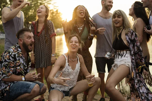 Osób korzystających z festiwalu muzyki — Zdjęcie stockowe