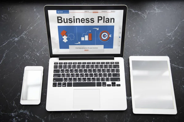 Open laptop on the table — Stock Photo, Image