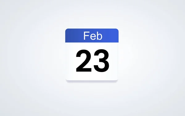 Sjabloon met 23 Feb concept — Stockfoto