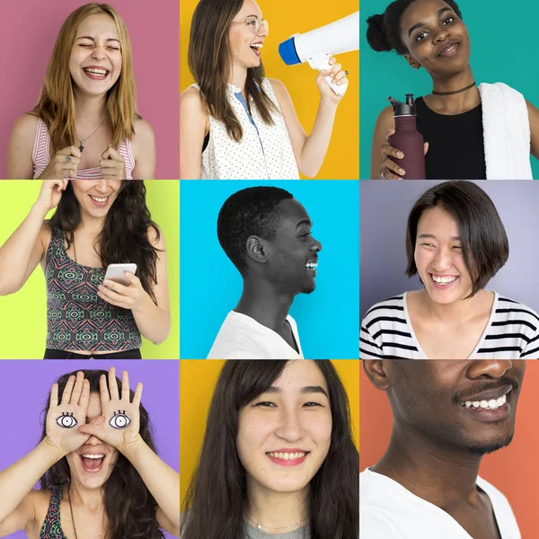 Set van diversiteit jeugd — Stockfoto