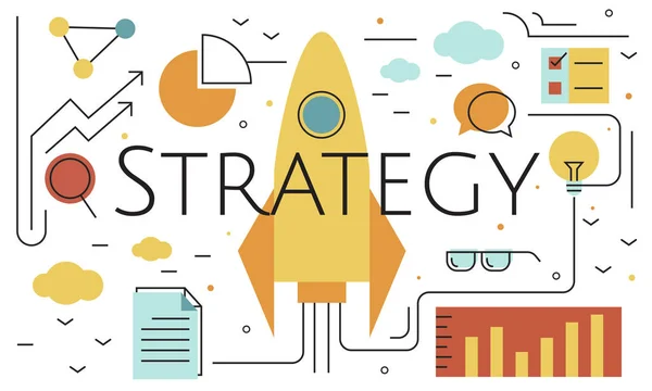 Plantilla con concepto de estrategia — Foto de Stock