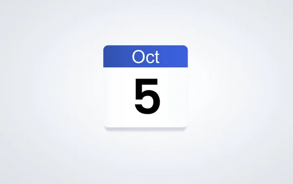 Vorlage mit Konzept vom 5. Oktober — Stockfoto