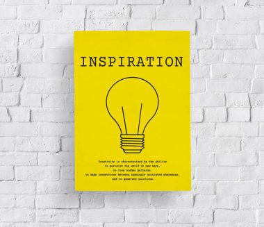 Tuğla duvar grafik ile banner 