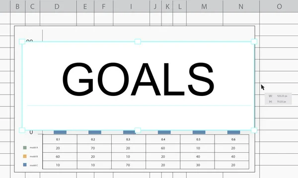 Template with Goals concept — Stock Photo, Image