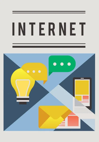 Plantilla con concepto de internet — Foto de Stock