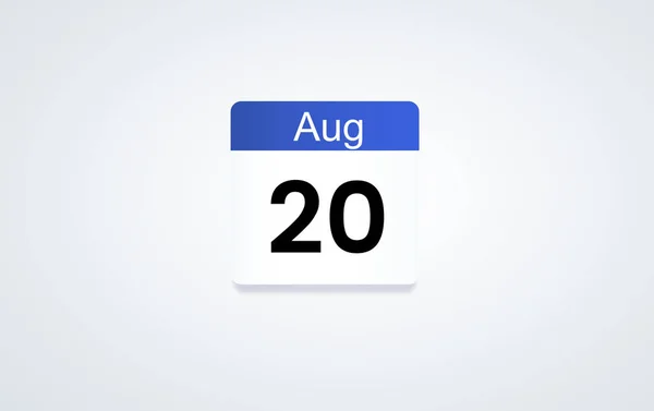 Vorlage mit Konzept vom 20. August — Stockfoto