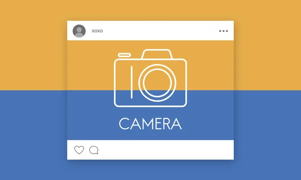 カメラのコンセプトを持つテンプレート — ストック写真