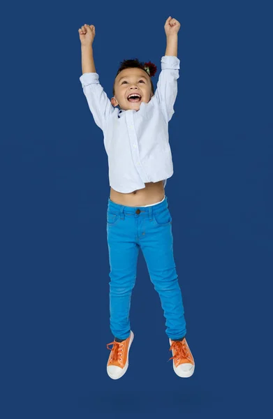 Jumping little boy — Stock Photo, Image