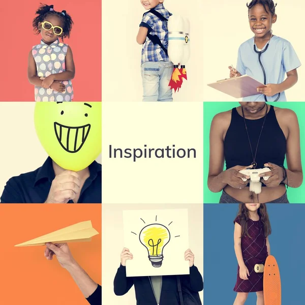 Vielfalt Menschen mit Ideen Inspiration — Stockfoto