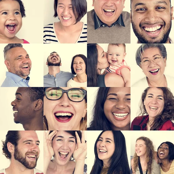 Menschen mit glücklichem Gesichtsausdruck — Stockfoto