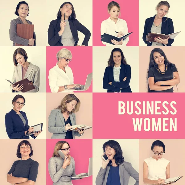 Conjunto de empresas de diversidad Mujeres — Foto de Stock