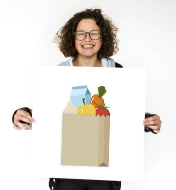 Kız holding tasarlamak