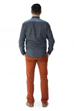 arkadan görünüşü şık adam