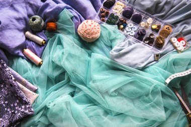 el yapımı Aksesuar, tekstil, iğneler ve kumaş pamuk ipliği