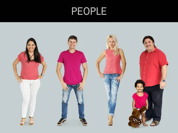 Multietnisk folk stående — Stockfoto