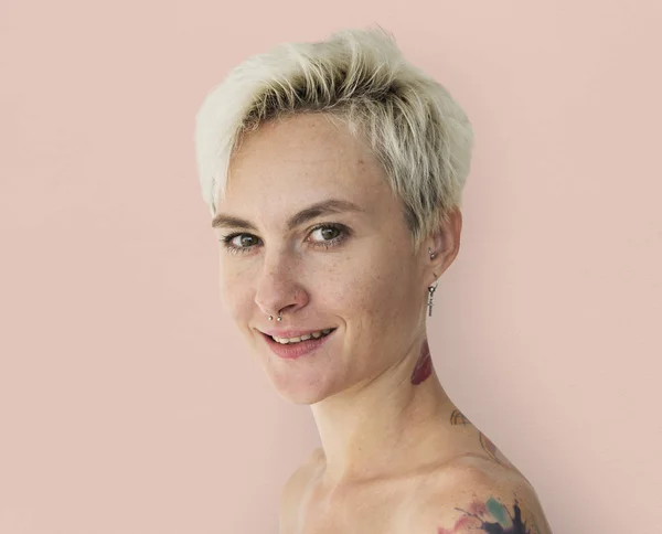 Woman with short hair — Stock Photo, Image