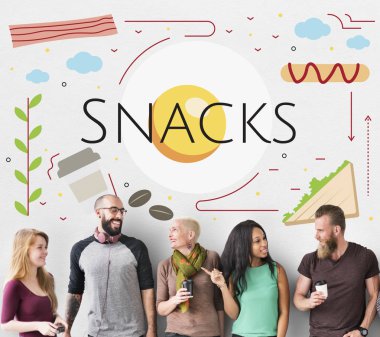 duvara ayakta ve konuşmak insanlar